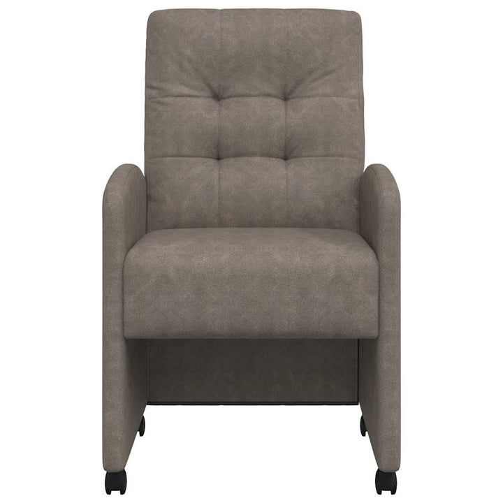 Spisebordsstole med hjul 2 pcs Grå 58 x 67 x 97 cm Kunstlæder