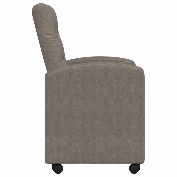 Spisebordsstole med hjul 2 pcs Grå 58 x 67 x 97 cm Kunstlæder