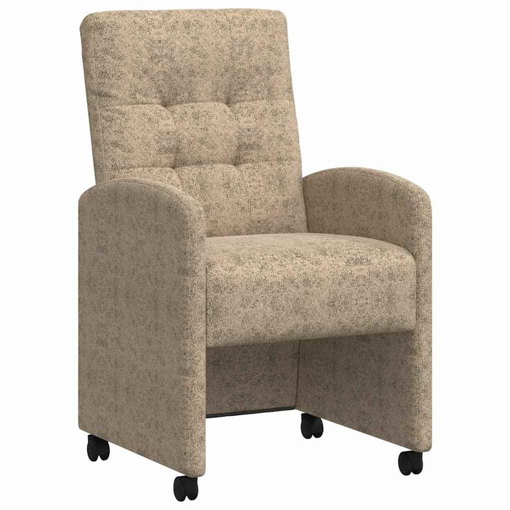 Spisebordsstole med hjul med hjul 2 pcs Lysegrå 58 x 67 x 97 cm
