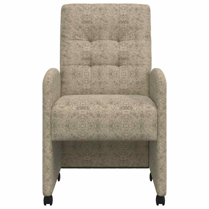 Spisebordsstole med hjul med hjul 2 pcs Lysegrå 58 x 67 x 97 cm