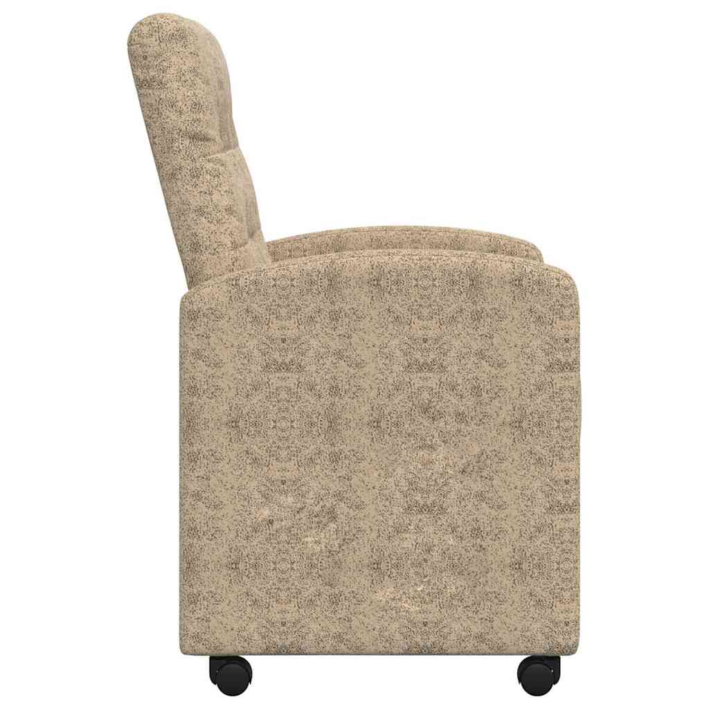 Spisebordsstole med hjul med hjul 2 pcs Lysegrå 58 x 67 x 97 cm