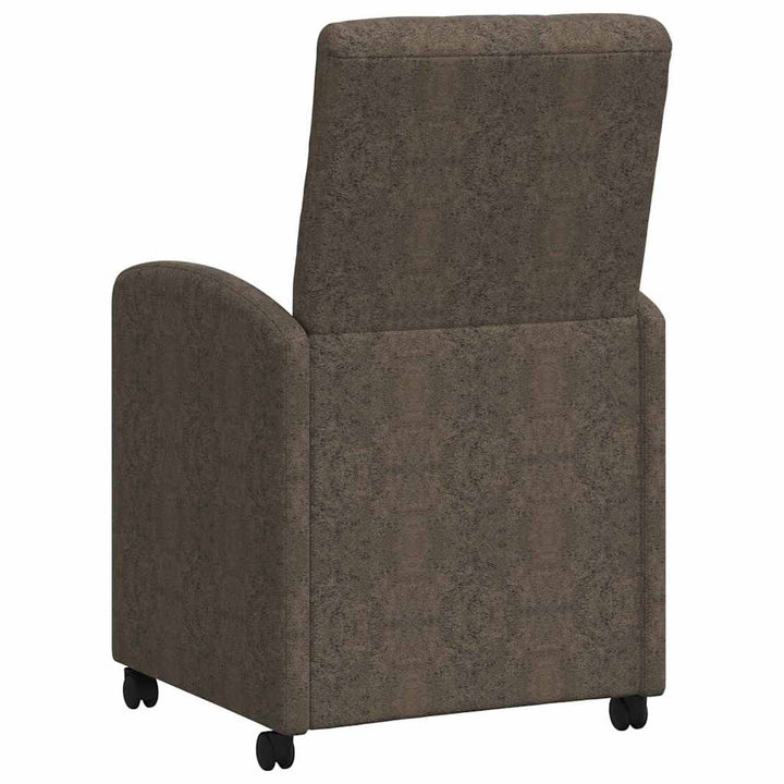 Spisebordsstole med hjul 2 pcs Mørkegrå 58 x 67 x 97 cm