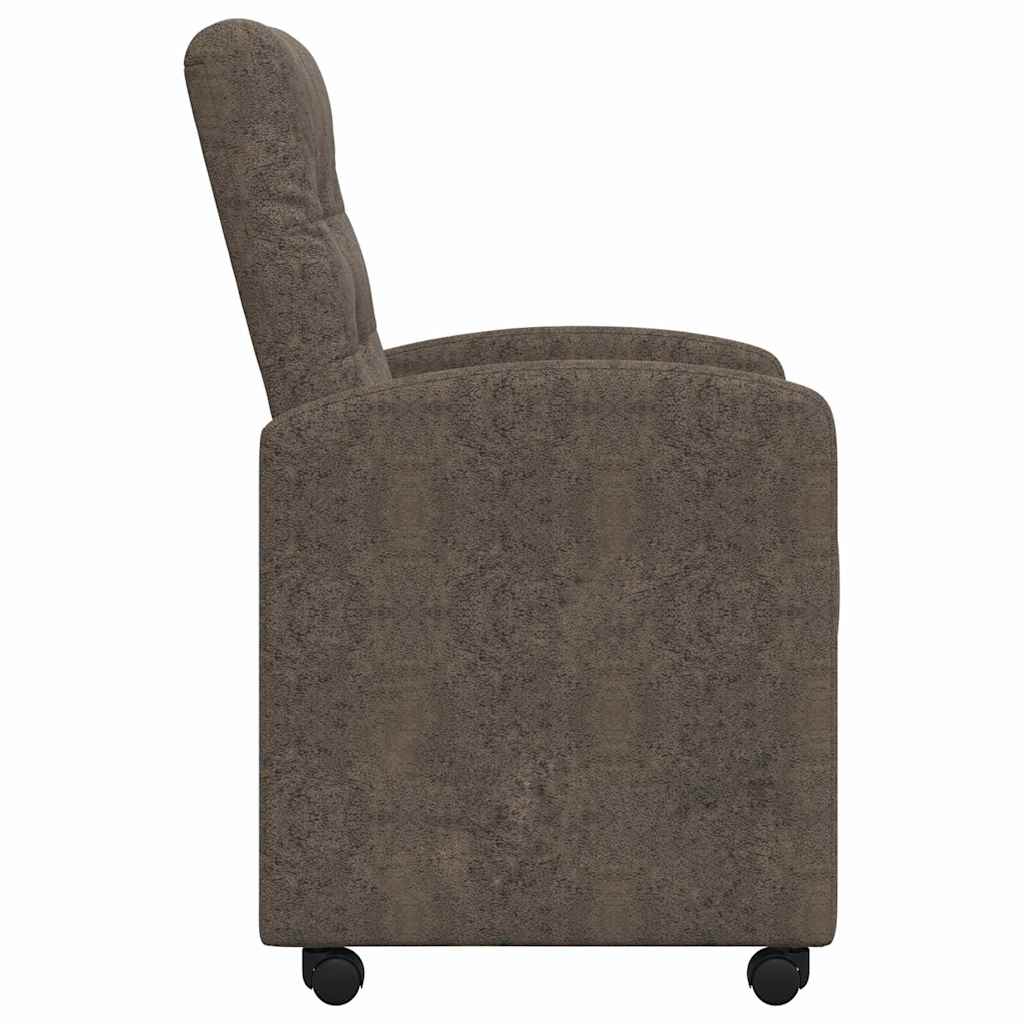 Spisebordsstole med hjul 2 pcs Mørkegrå 58 x 67 x 97 cm