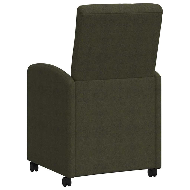 Spisebordsstole med hjul 2 pcs Army grøn 58 x 67 x 97 cm