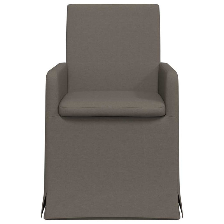 Spisestole med hjul 2 pcs Lysegrå 57 x 67 x 95 cm Linned