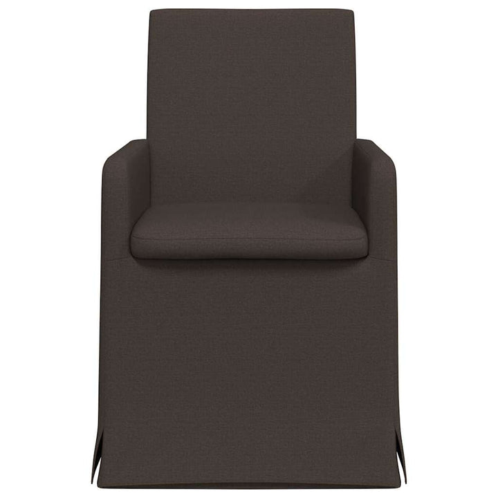 Spisestole med hjul 2 pcs Mørkegrå 57 x 67 x 95 cm Linned