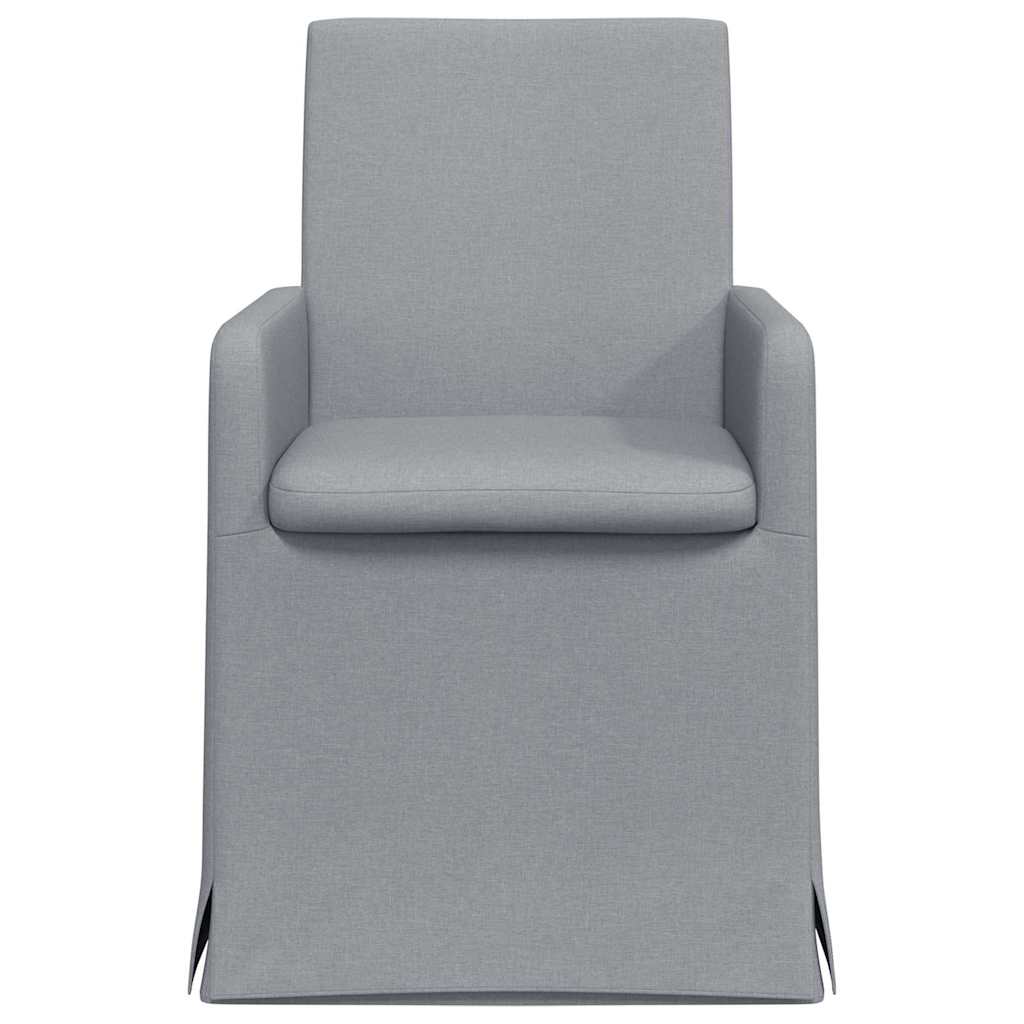 Spisestole 2 pcs Lysegrå 57 x 67 x 95 cm Stof