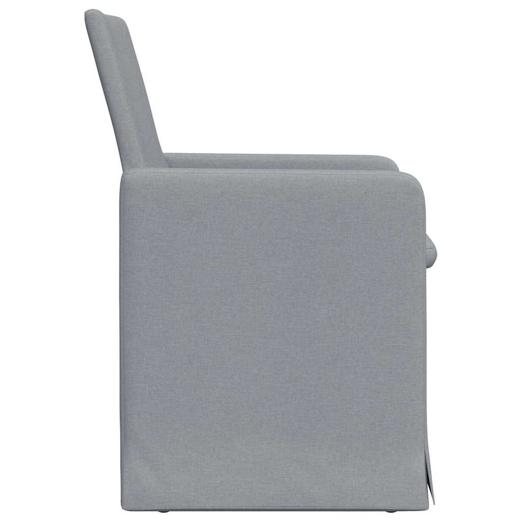 Spisestole 2 pcs Lysegrå 57 x 67 x 95 cm Stof