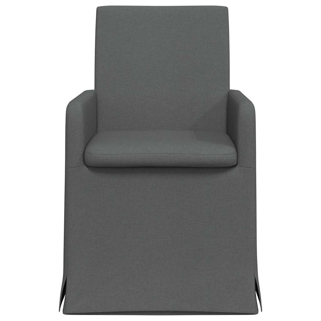 Spisestole 2 pcs Mørkegrå 57 x 67 x 95 cm Stof