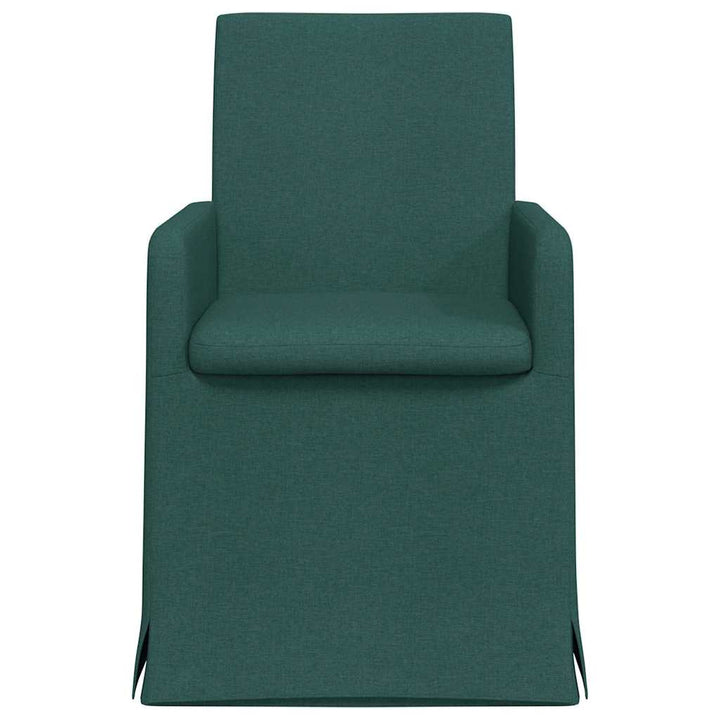 Spisestole 2 pcs Mørkegrøn 57 x 67 x 95 cm Stof