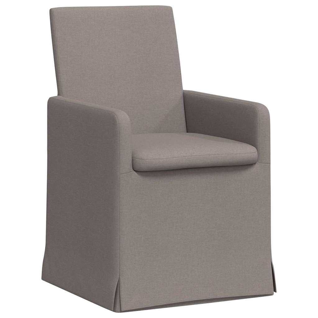 Spisestole 2 stk. Stof Gråbrun 57 x 67 x 95 cm