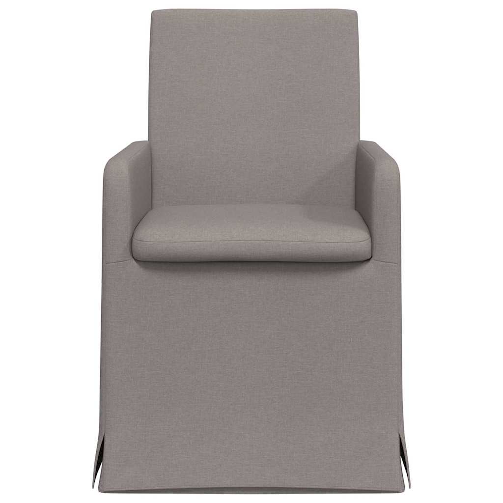 Spisestole 2 pcs Gråbrun 57 x 67 x 95 cm Stof