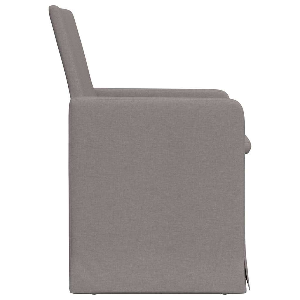 Spisestole 2 pcs Gråbrun 57 x 67 x 95 cm Stof