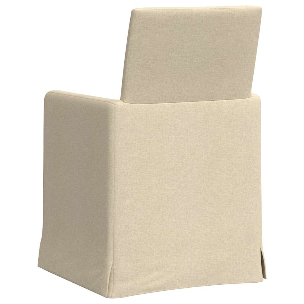 Spisestole 2 pcs Creme 57 x 67 x 95 cm Stof
