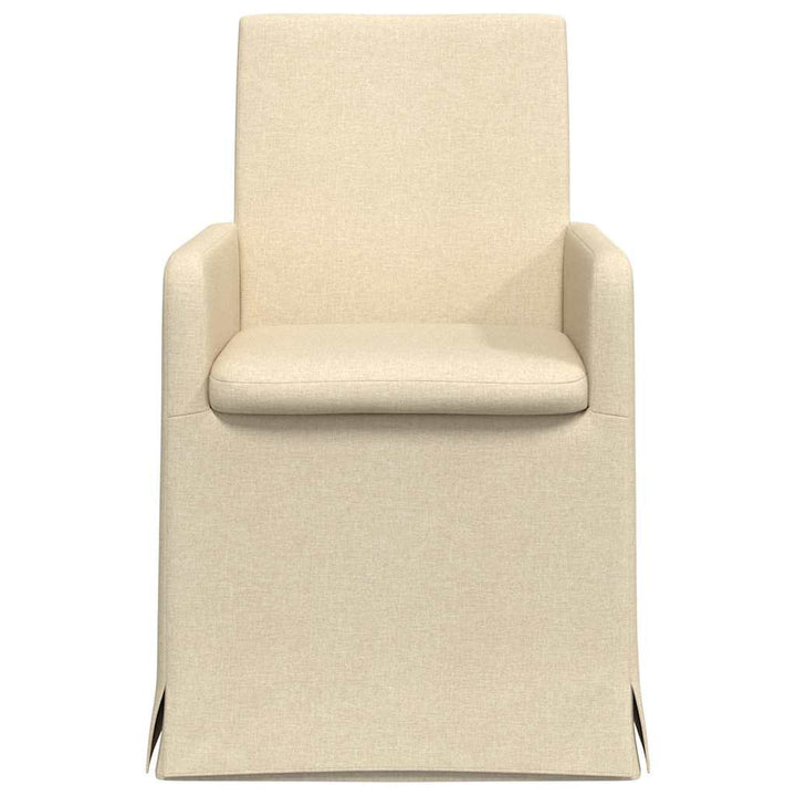 Spisestole 2 stk. Stof Creme 57 x 67 x 95 cm