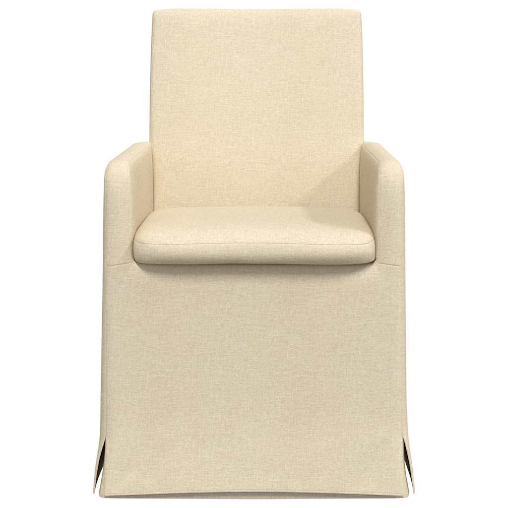 Spisestole 2 pcs Creme 57 x 67 x 95 cm Stof