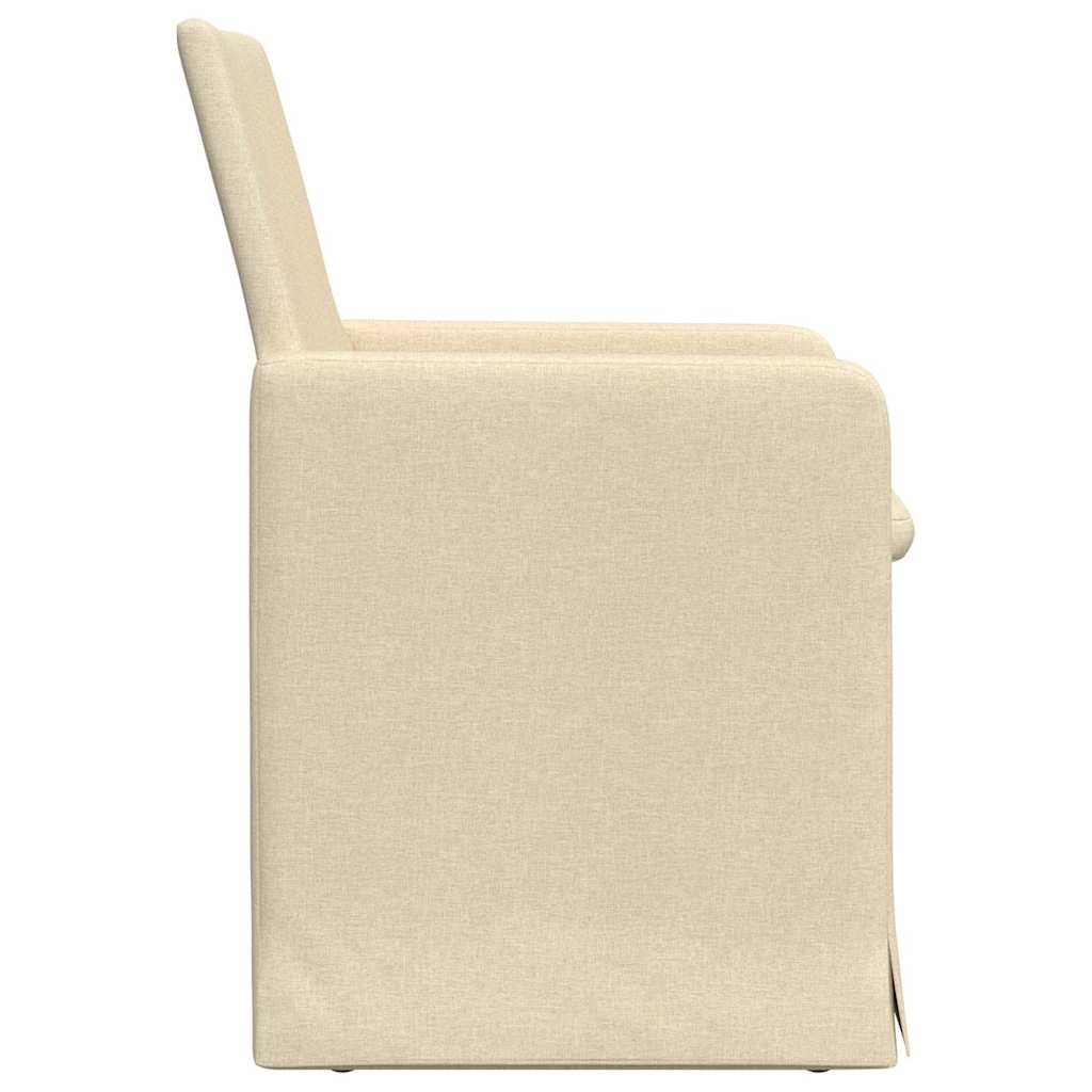 Spisestole 2 pcs Creme 57 x 67 x 95 cm Stof