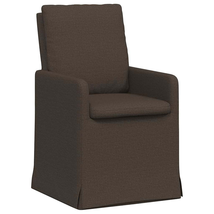 Spisestole 2 stk. Linned Mørkegrå 57 x 67 x 98 cm