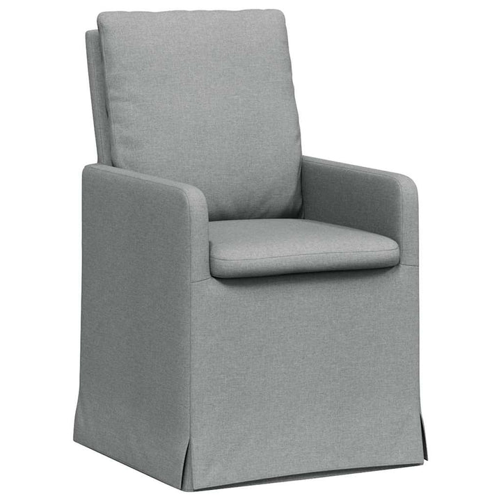 Spisestole 2 pcs Lysegrå 57 x 67 x 98 cm Stof