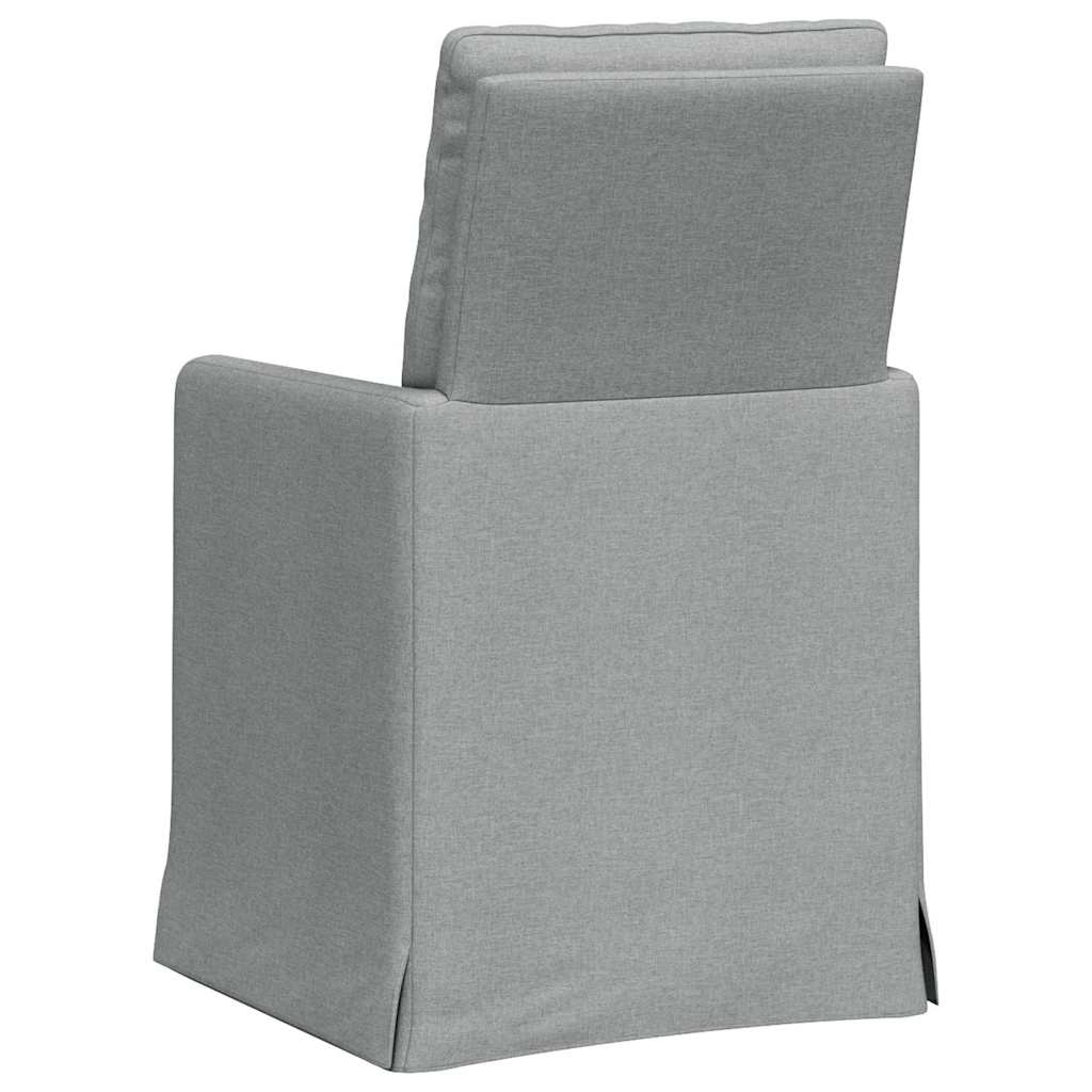 Spisestole 2 pcs Lysegrå 57 x 67 x 98 cm Stof