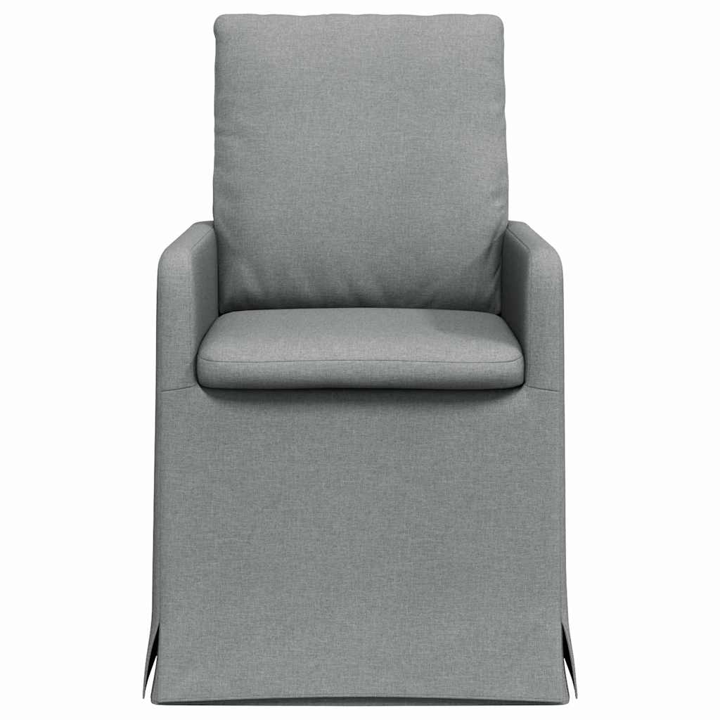Spisestole 2 pcs Lysegrå 57 x 67 x 98 cm Stof
