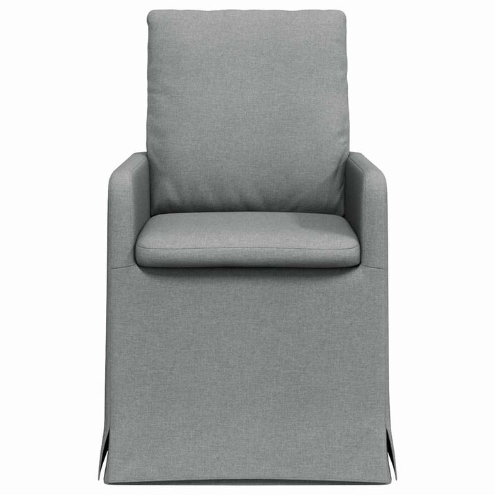 Spisestole 2 pcs Lysegrå 57 x 67 x 98 cm Stof