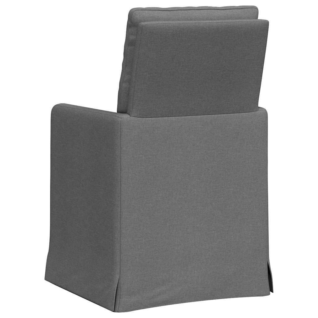 Spisestole 2 pcs Mørkegrå 57 x 67 x 98 cm Stof