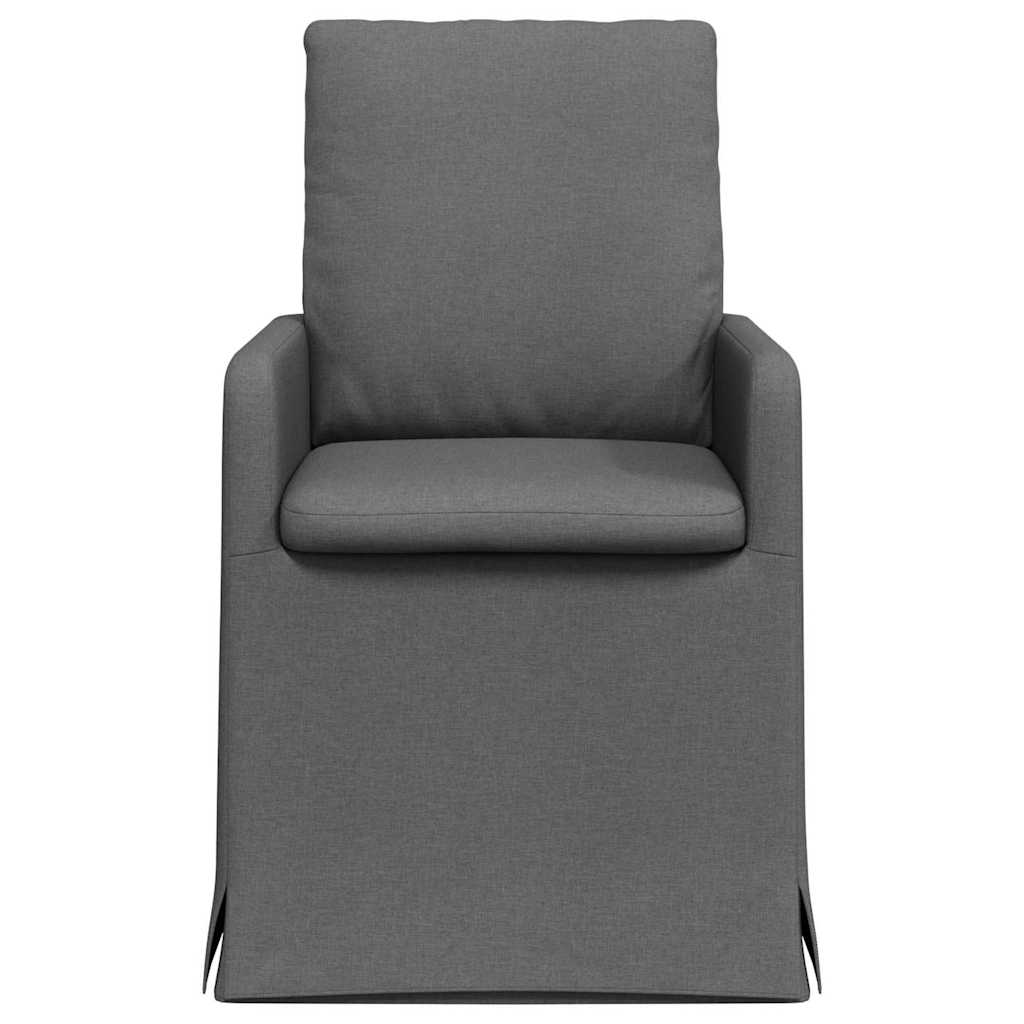 Spisestole 2 pcs Mørkegrå 57 x 67 x 98 cm Stof