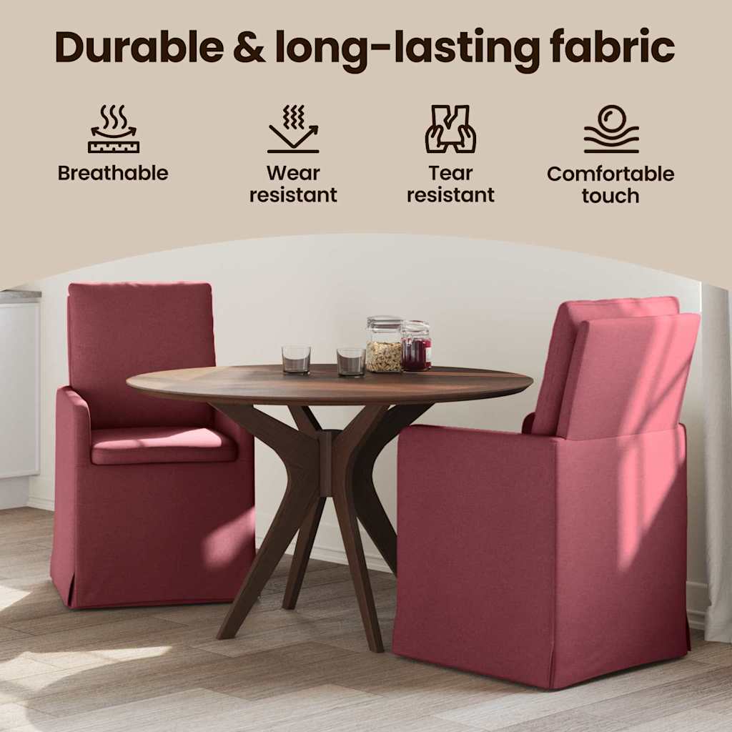 Spisestole 2 pcs Vinrød 57 x 67 x 98 cm Stof