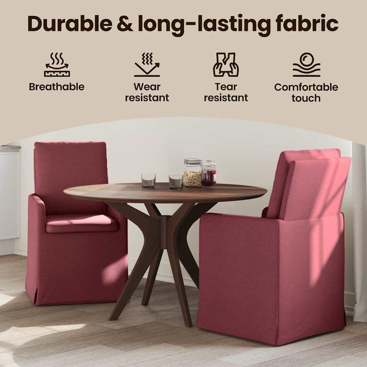 Spisestole 2 pcs Vinrød 57 x 67 x 98 cm Stof