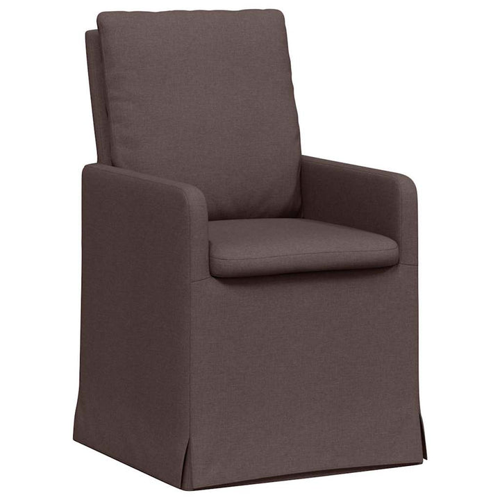 Spisestole 2 pcs Mørkebrun 57 x 67 x 98 cm Stof
