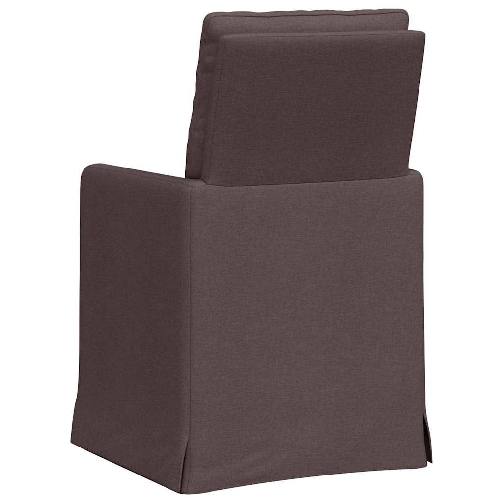 Spisestole 2 pcs Mørkebrun 57 x 67 x 98 cm Stof