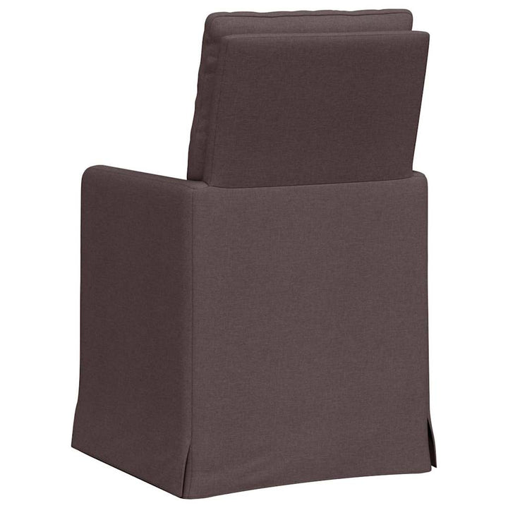 Spisestole 2 pcs Mørkebrun 57 x 67 x 98 cm Stof
