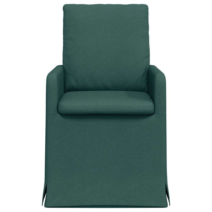 Spisestole 2 stk. Stof Mørkegrøn 57 x 67 x 98 cm