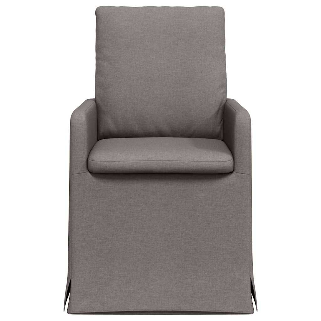Spisestole 2 pcs Gråbrun 57 x 67 x 98 cm Stof