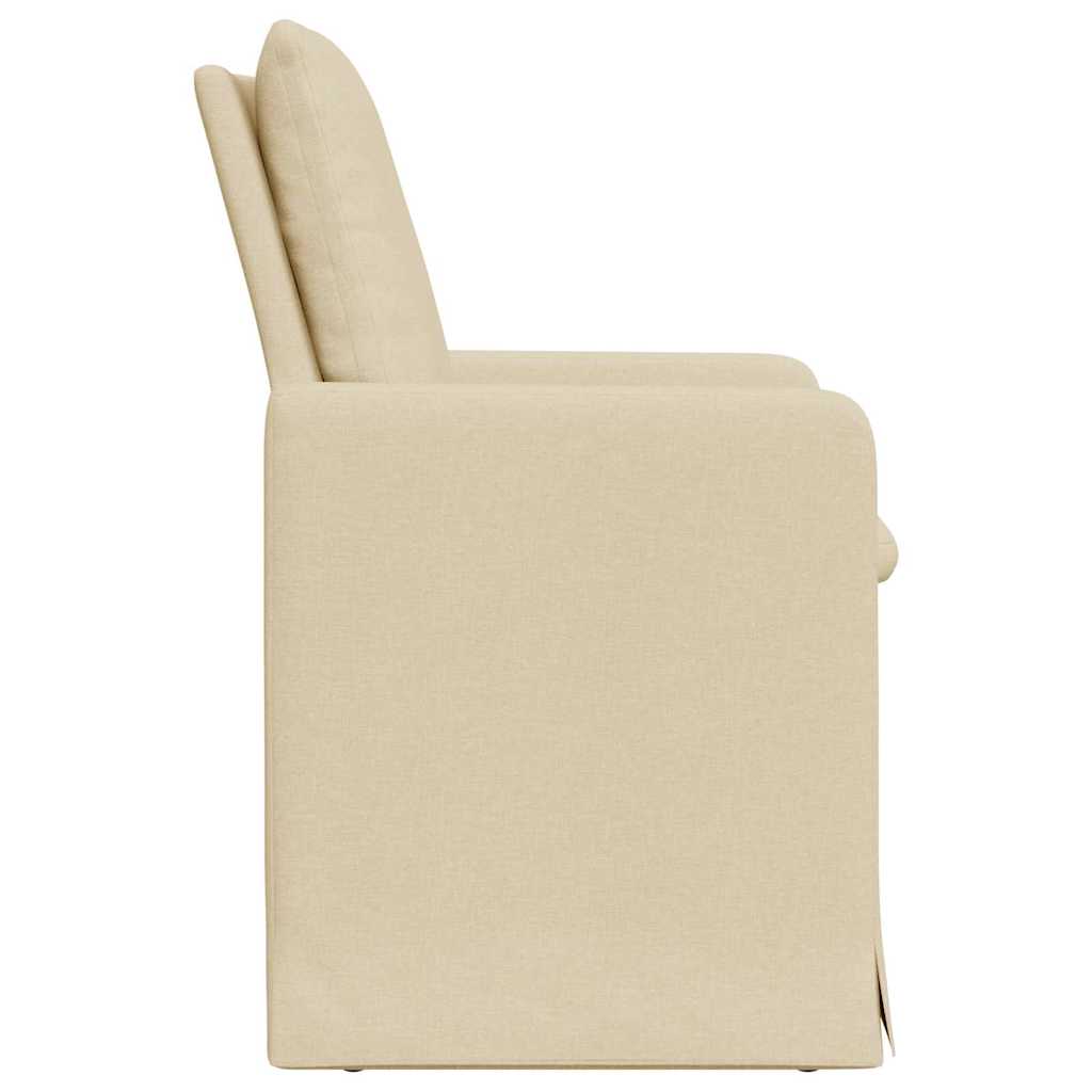 Spisestole 2 pcs Creme 57 x 67 x 98 cm Stof
