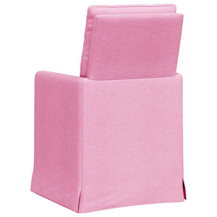 Spisestole 2 pcs Lyserød 57 x 67 x 98 cm Stof