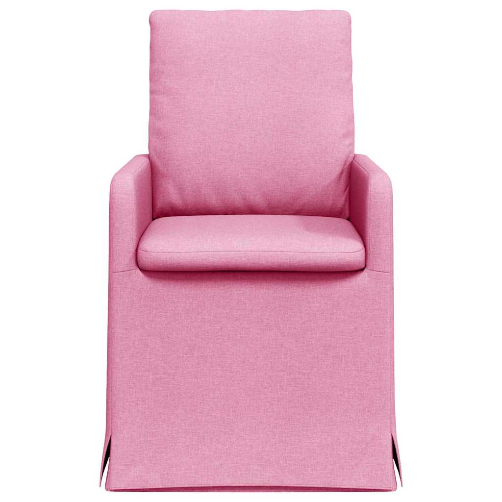 Spisestole 2 pcs Lyserød 57 x 67 x 98 cm Stof