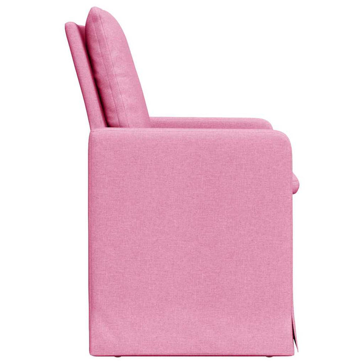 Spisestole 2 pcs Lyserød 57 x 67 x 98 cm Stof