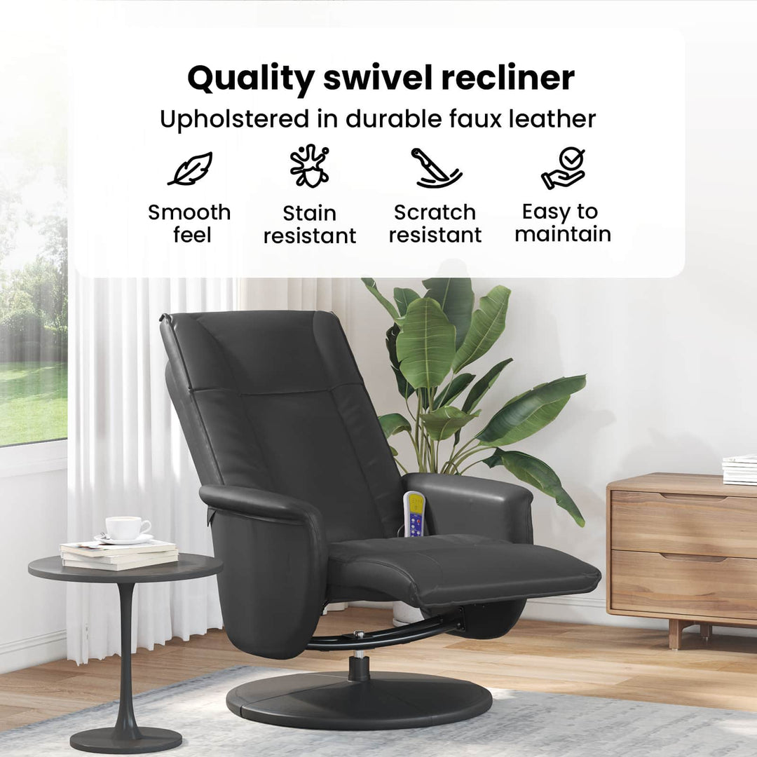 Svingende Massage Recliner Stol Sort 71 x 90 x 105 cm