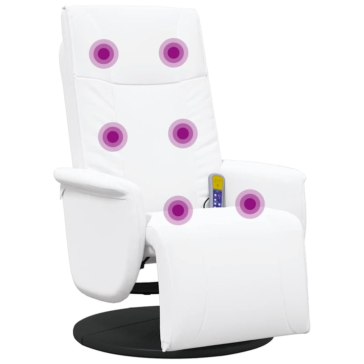Svingende Massage Recliner Stol Hvid 71 x 90 x 105 cm