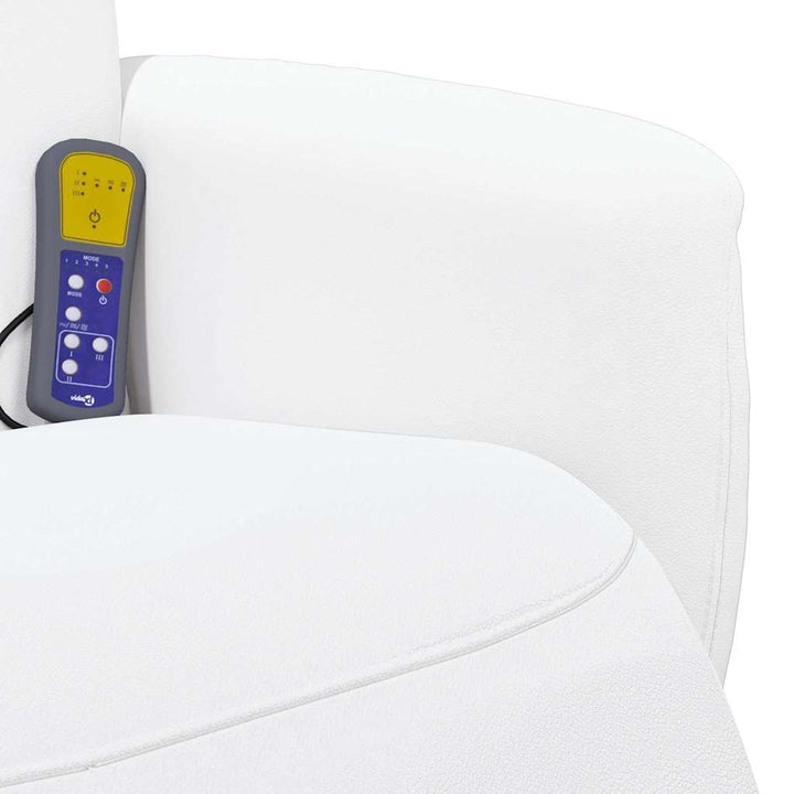 Massage Lænestol Hvid 71 x 90 x 105 cm Faux læder