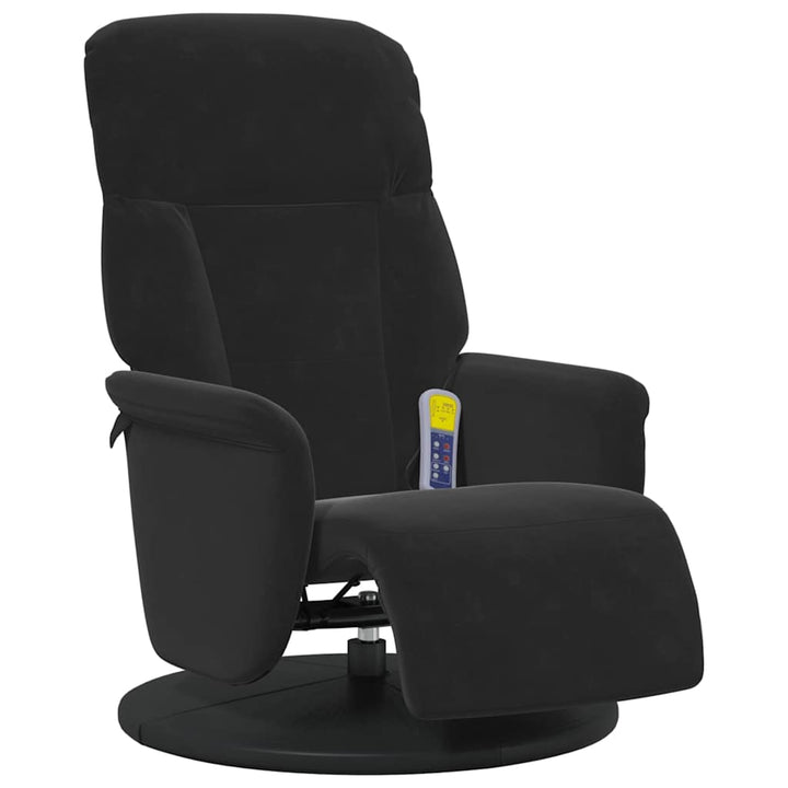 Massage Lænestol Sort 91 x 71 x 105 cm Fløjl