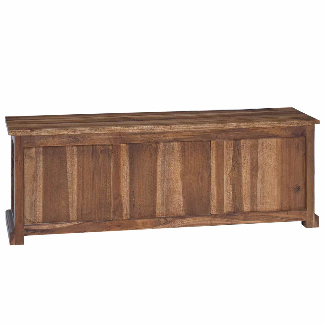 TV-bord med skuffe Naturfarvet 110 x 30 x 40 cm Massiv Teaktræ