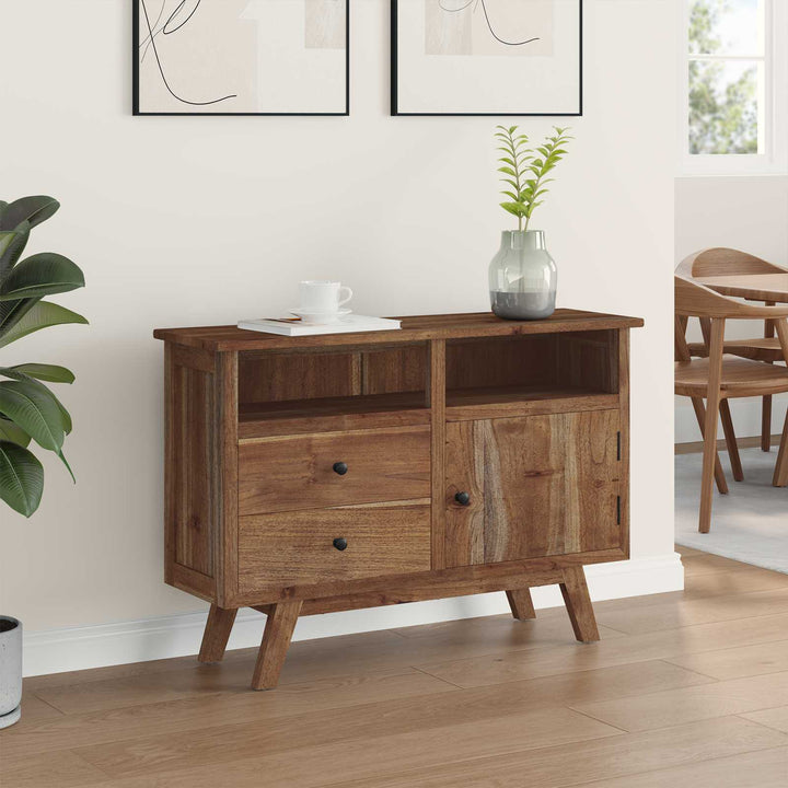 Sideboard Naturfarvet 100 x 30 x 68 cm Massiv Teaktræ