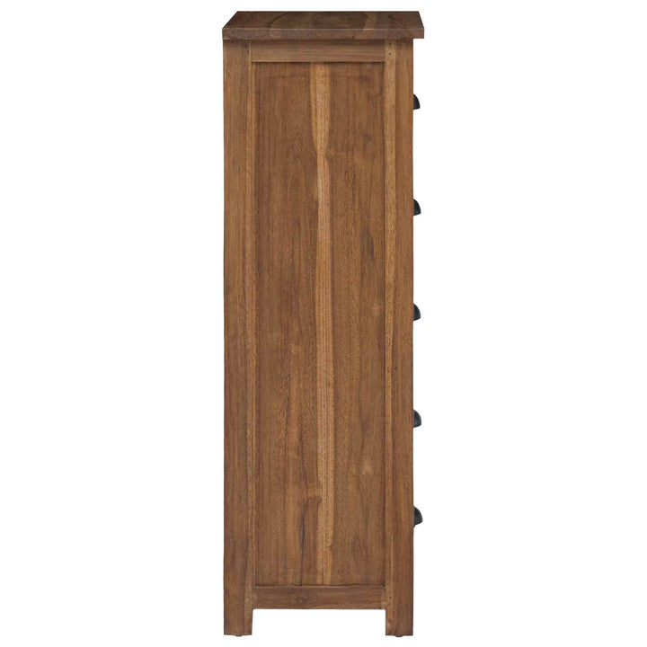 Skuffeskab Naturfarvet 45 x 35 x 110 cm Massiv Teaktræ