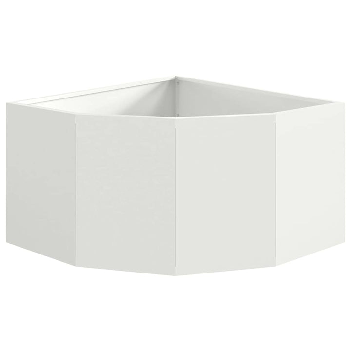 Hjørne Plantekasse Hvid 60 x 60 x 35 cm Stål