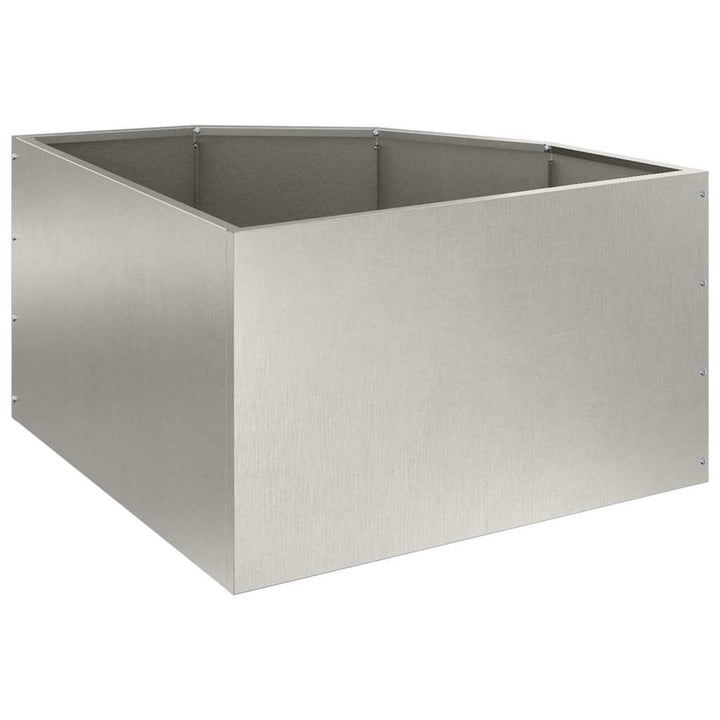 Hjørne Plantekasse Sølv 60 x 60 x 35 cm Rustfrit stål