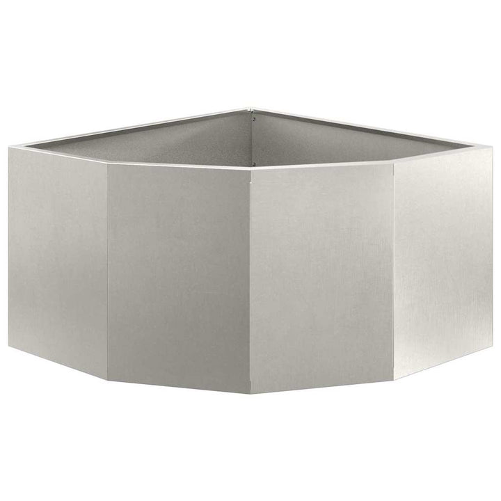 Hjørne Plantekasse Sølv 60 x 60 x 35 cm Rustfrit stål