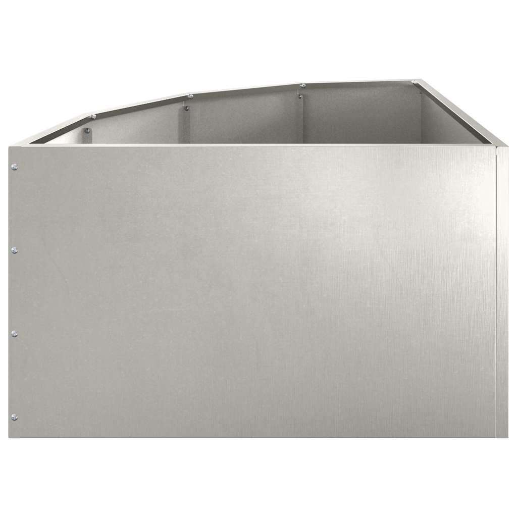 Hjørne Plantekasse Sølv 60 x 60 x 35 cm Rustfrit stål
